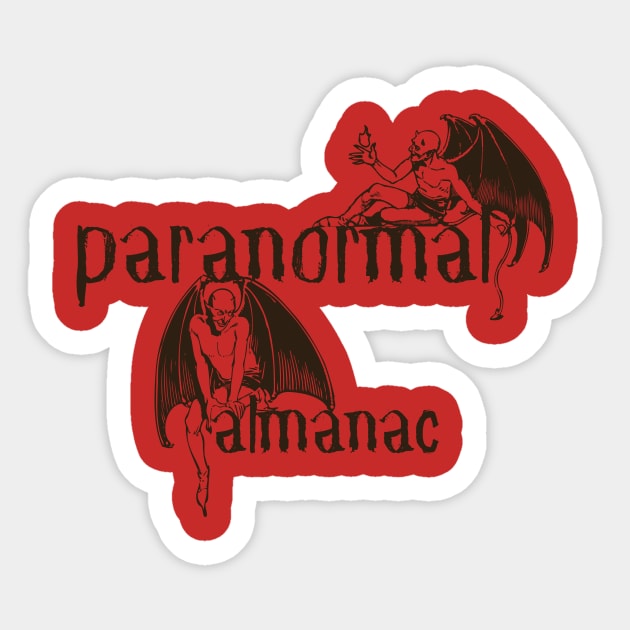 the devil on your shoulder Sticker by Paranormal Almanac